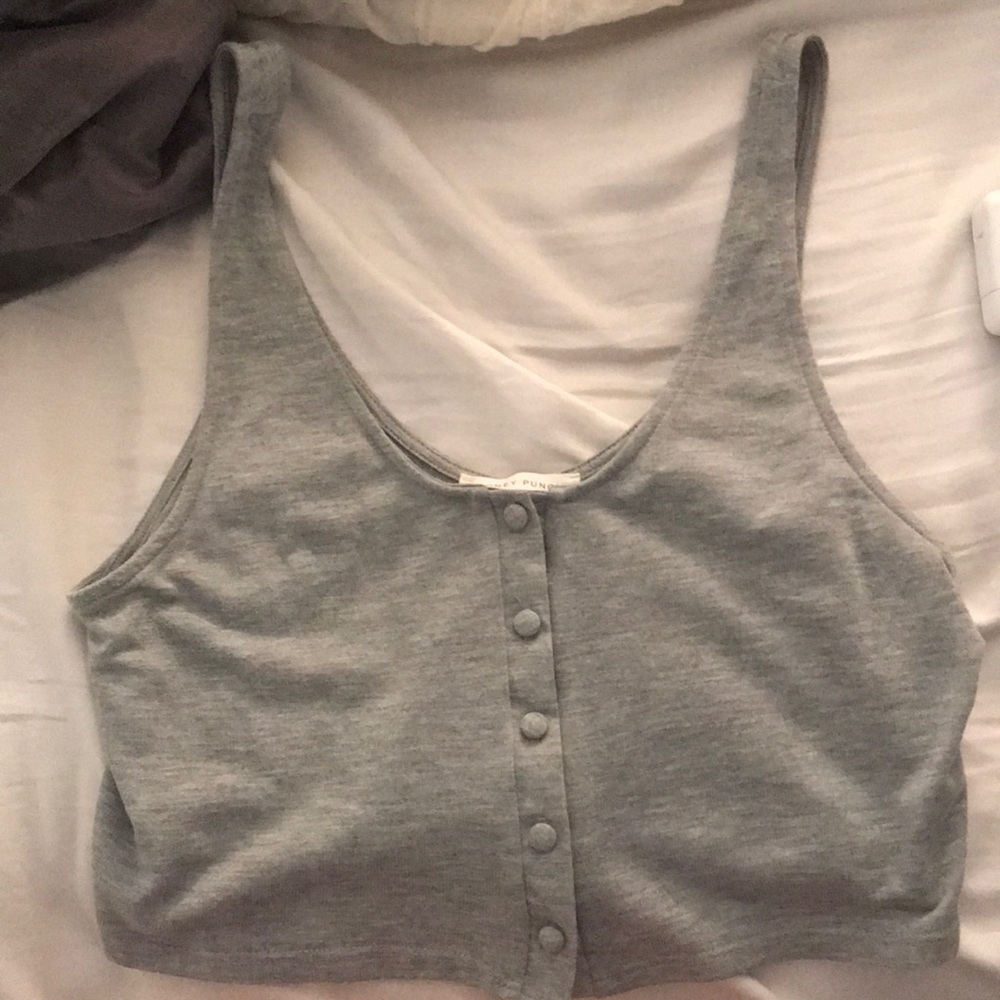 honey bunch gray tank top